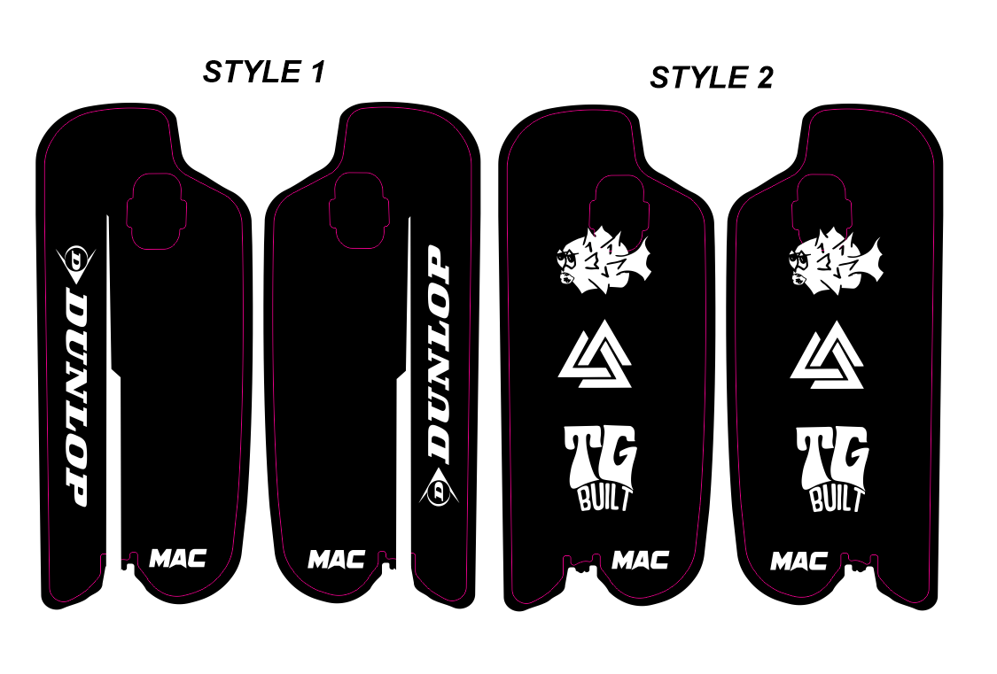 Pre-Designed Fastace Fork Guard Decals