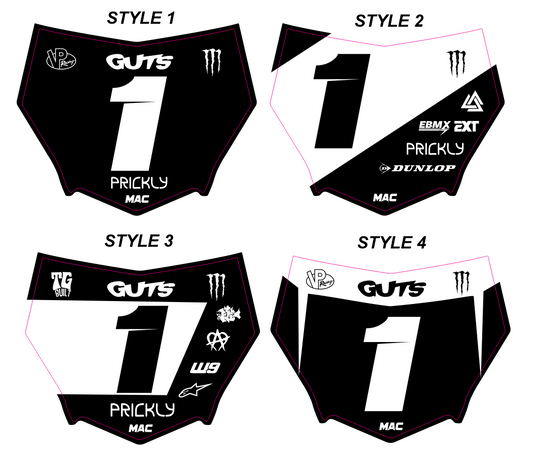 Pre-Designed Motocutz Plate Decal