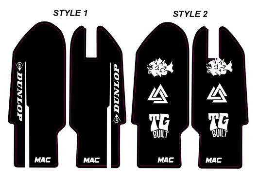 Pre-Designed EXT Fork Guard Decals