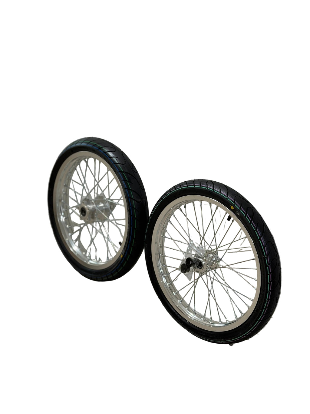 Chrome Light Bee/Eride Supermoto Wheel Set